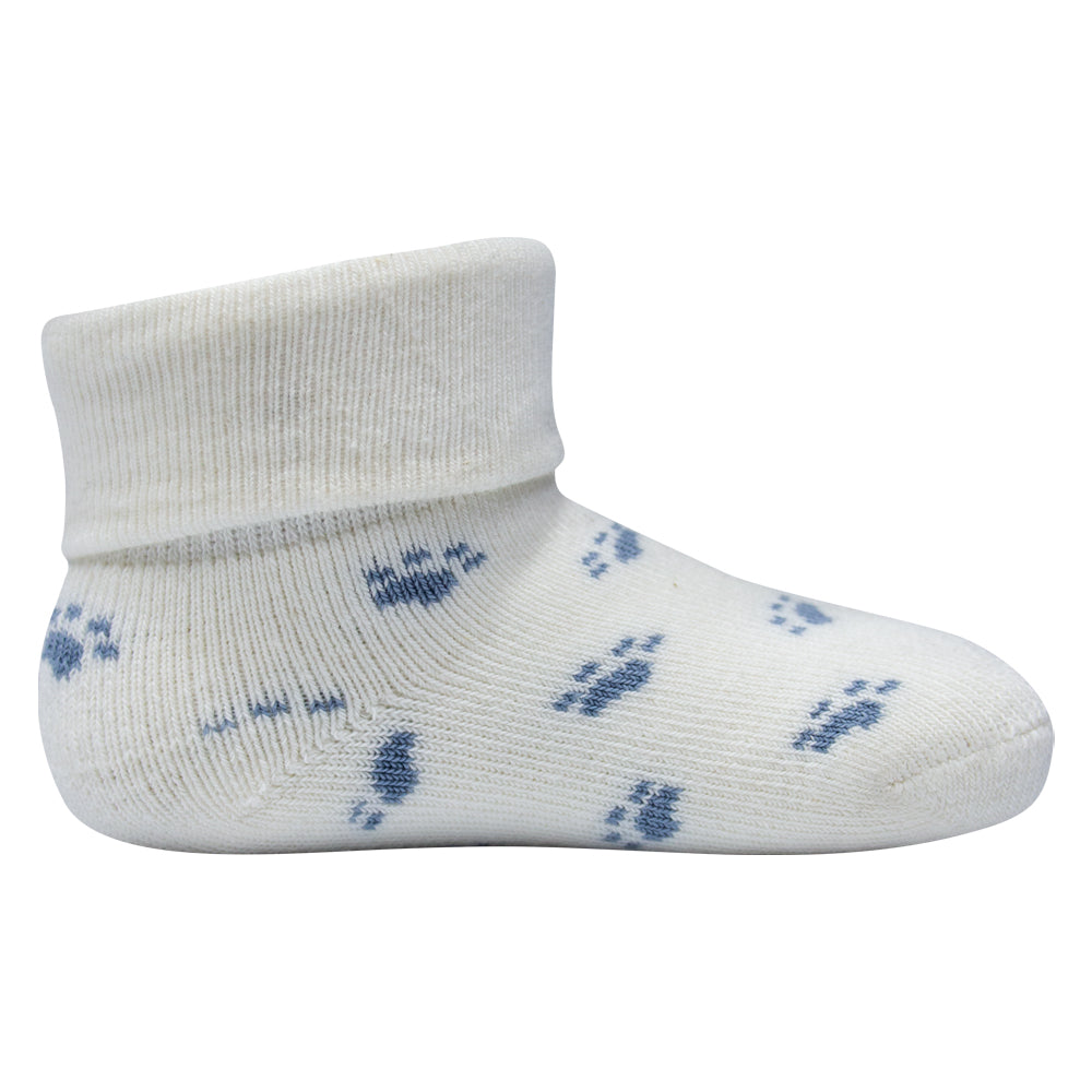 Newborn Baby Boy Socks With Animal Footprint Design