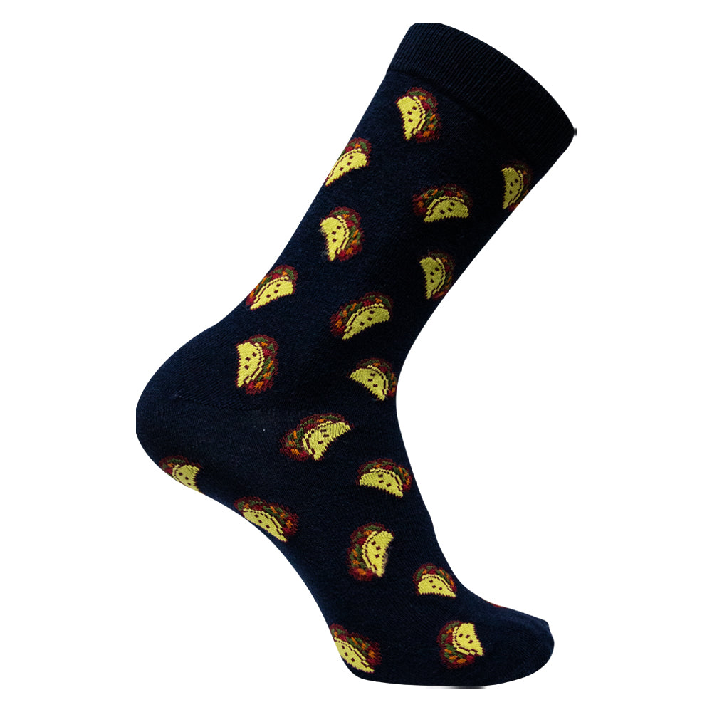 Men's Tacos & Fries Pattern Crew Socks