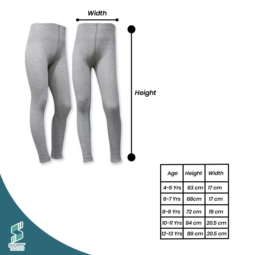 Girls Grey Needle Drop Texture Leggings (OT)