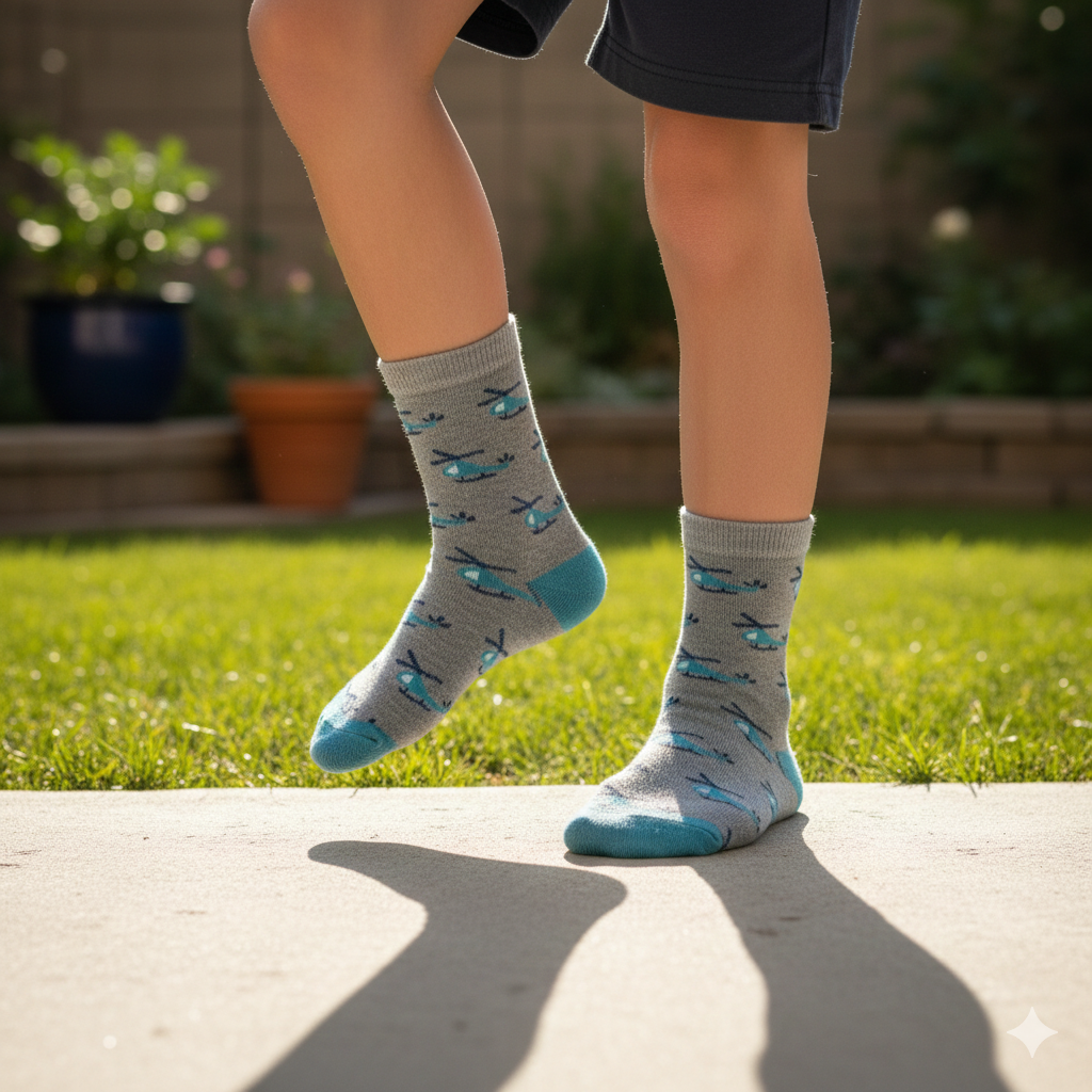 Little Helicopter Crew Boys Socks