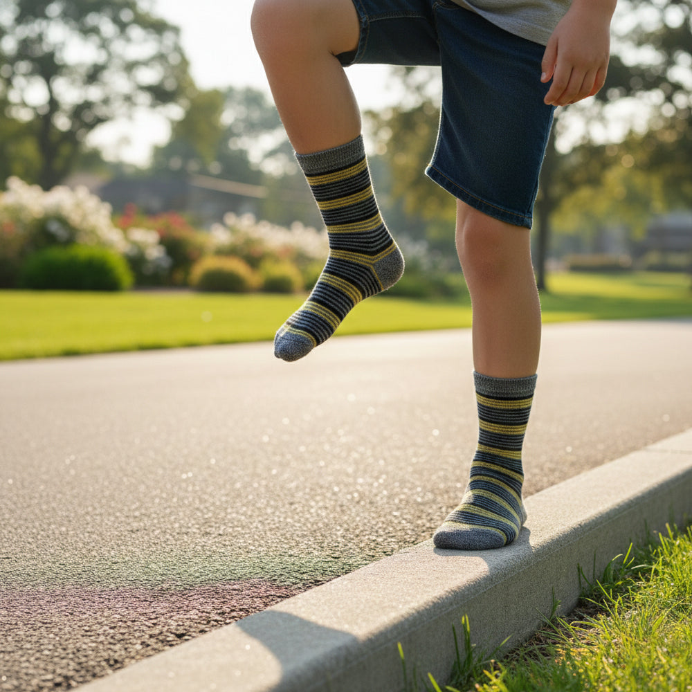 Boys' Striped Crew Socks