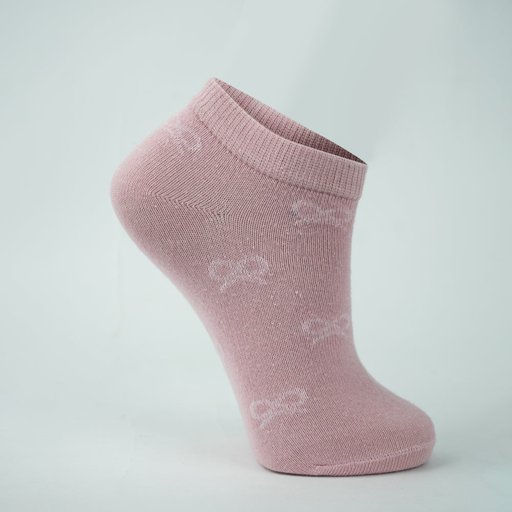 Women Ankle Socks with Bow Pattern