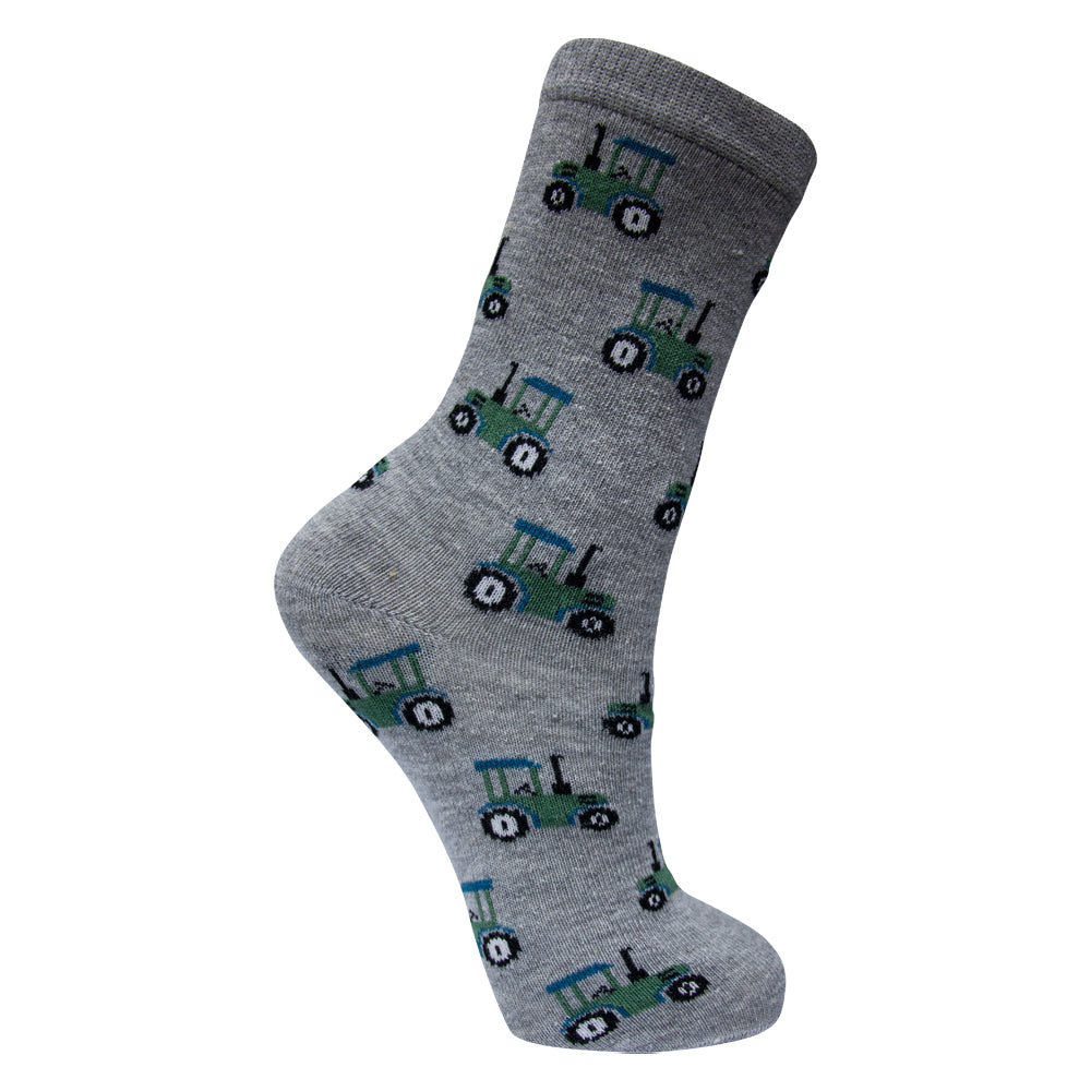Boys Tractor Print Socks