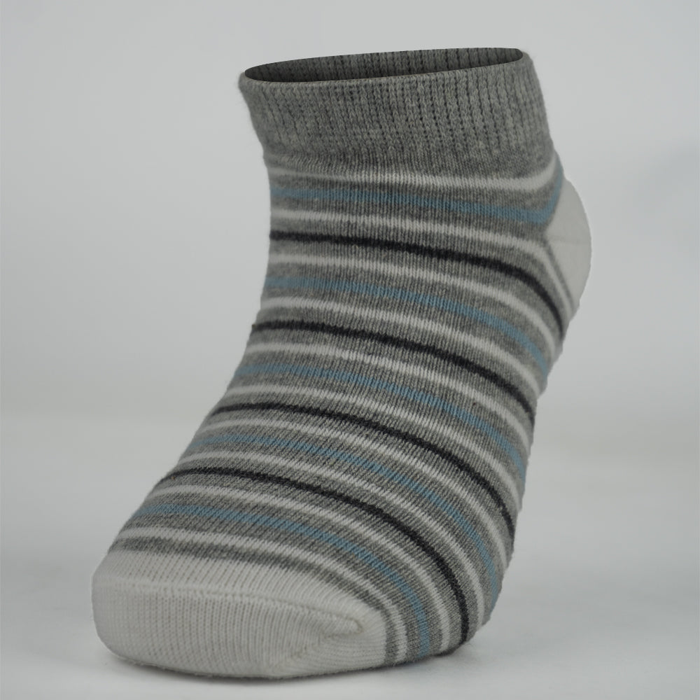 Boy's Dinosaur & Stripe Ankle Socks