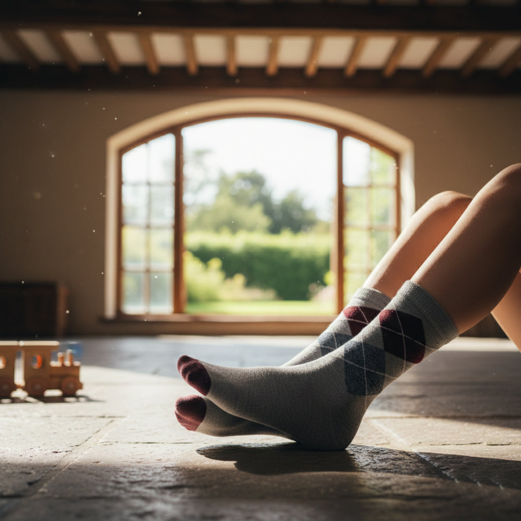 Boys' Classic Argyle Crew Socks