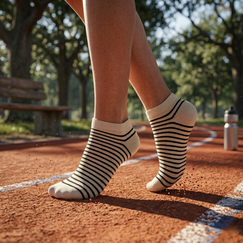 Minimalist Striped Women Ankle Socks