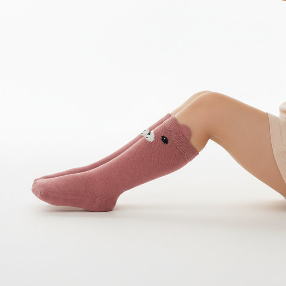 Adorable 3D Ear Bear Girls' Socks