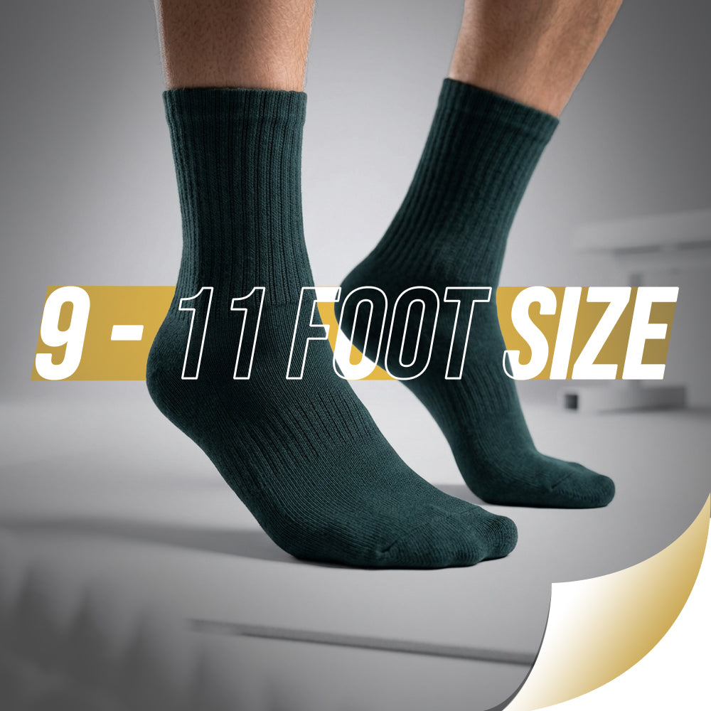 Forest Moss Ribbed Quarter Socks