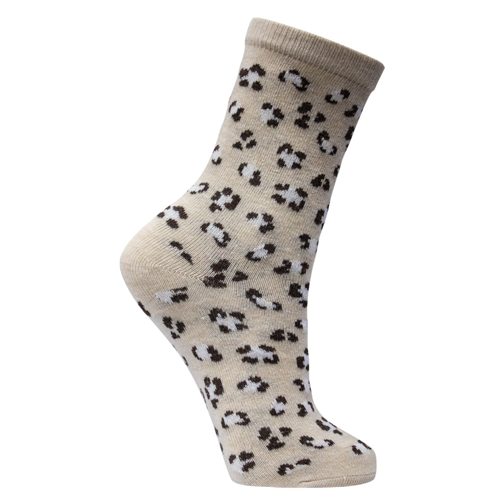 Pack of 2 - Girls Leopard Print Crew Socks