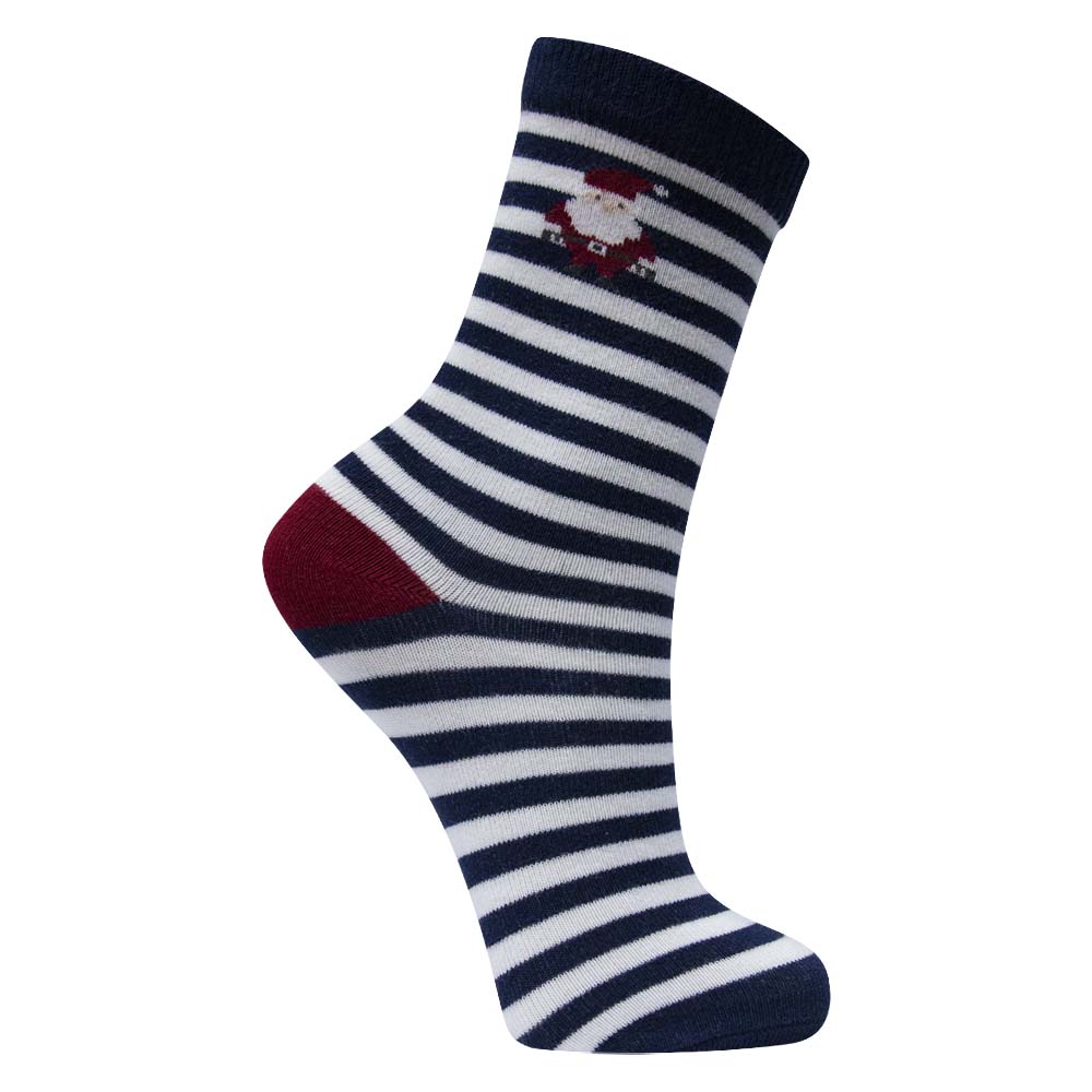 Stripes & Whimsical Deer Pattern Kids Unisex Crew Sock