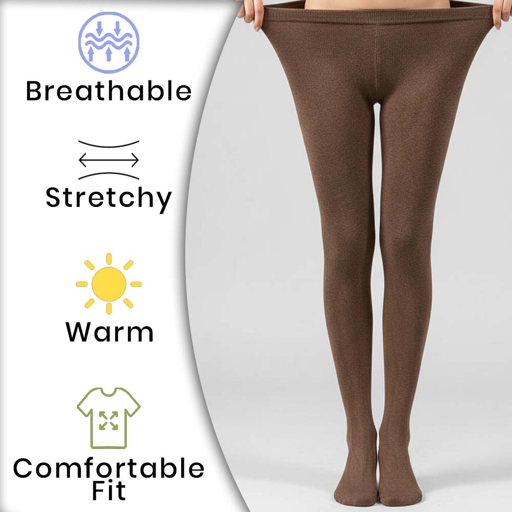 Girls Premium Cotton Light Brown Tights (SF)