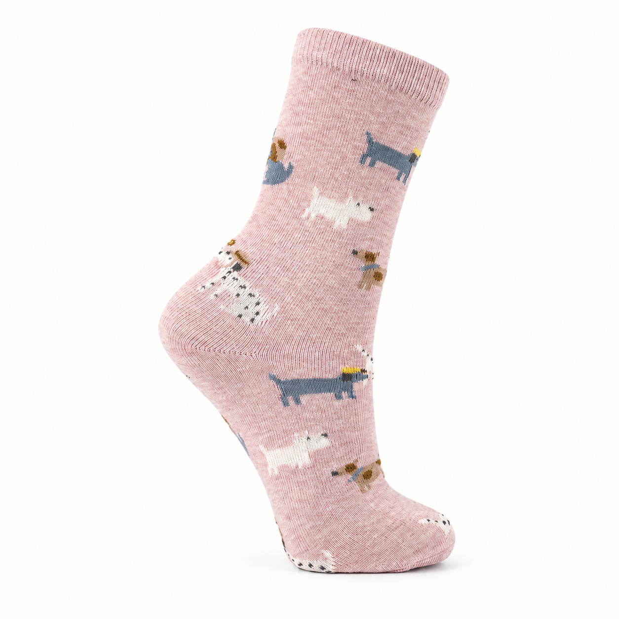 Adorable Puppy Pattern Girls Crew Socks