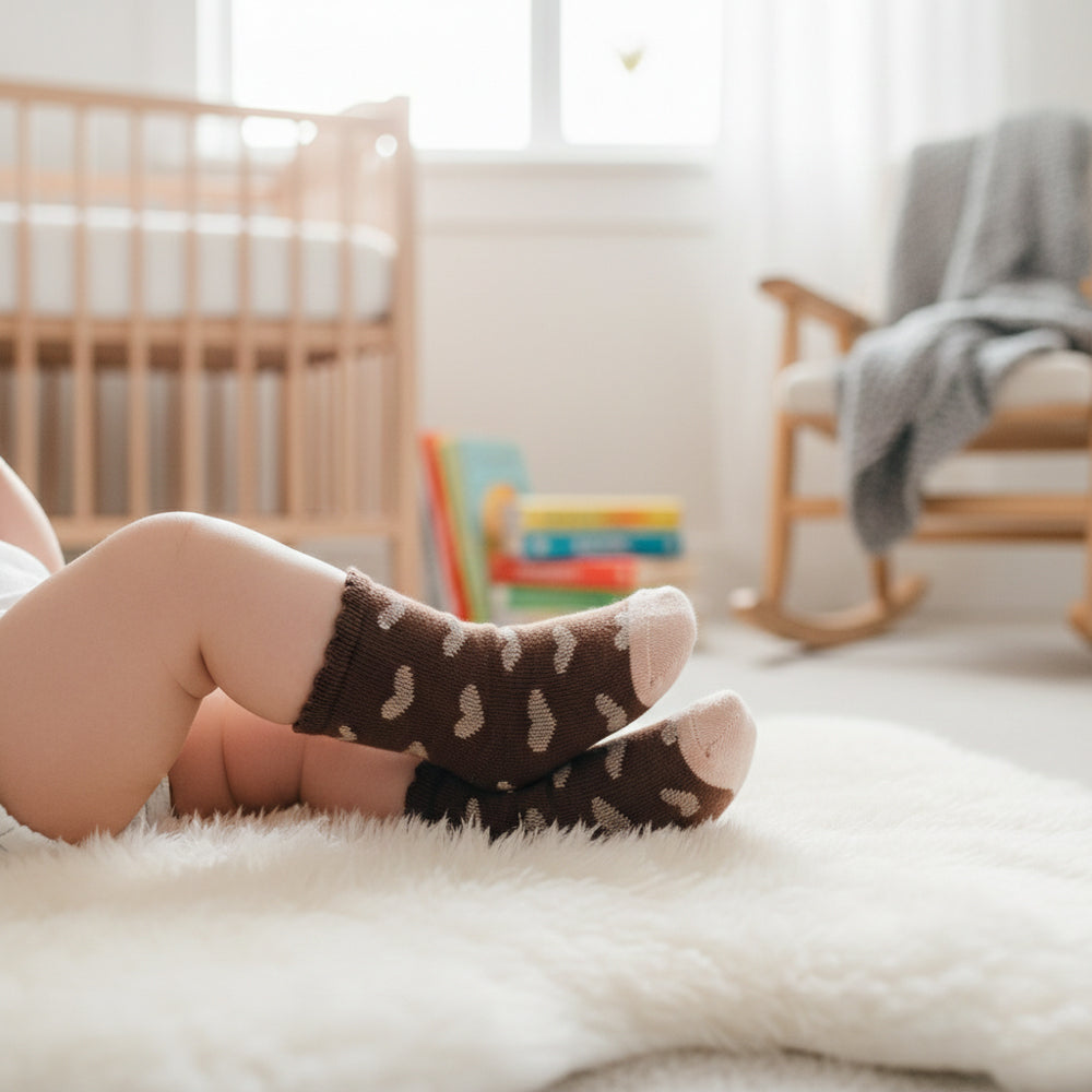 Girls' Heart Print Ruffle Ankle Socks