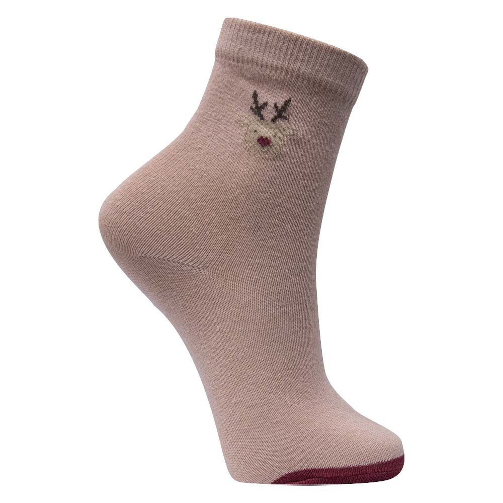 Cozy Reindeer Crew Socks for Girls