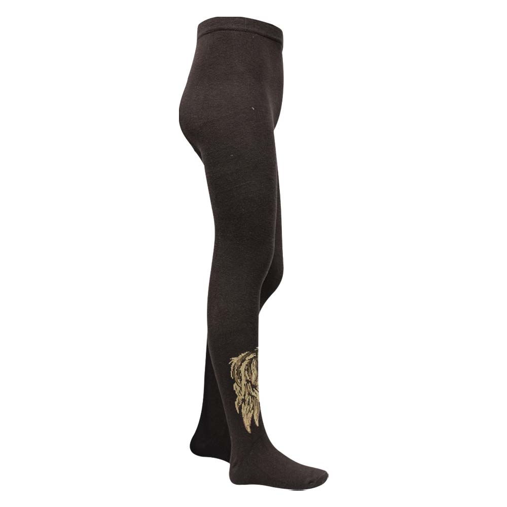 Cozy Knit Horse Print Girls Tight