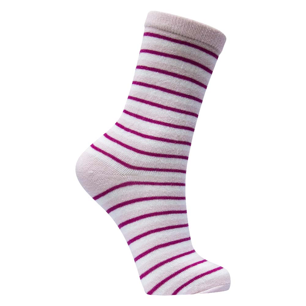 Cozy Critter & Stripe Girls' Crew Socks
