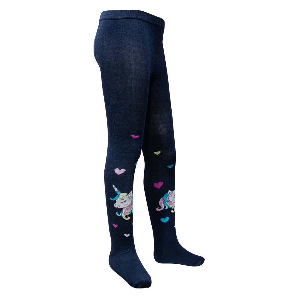 Unicorn Magic & Hearts Tights for Girls (OT)