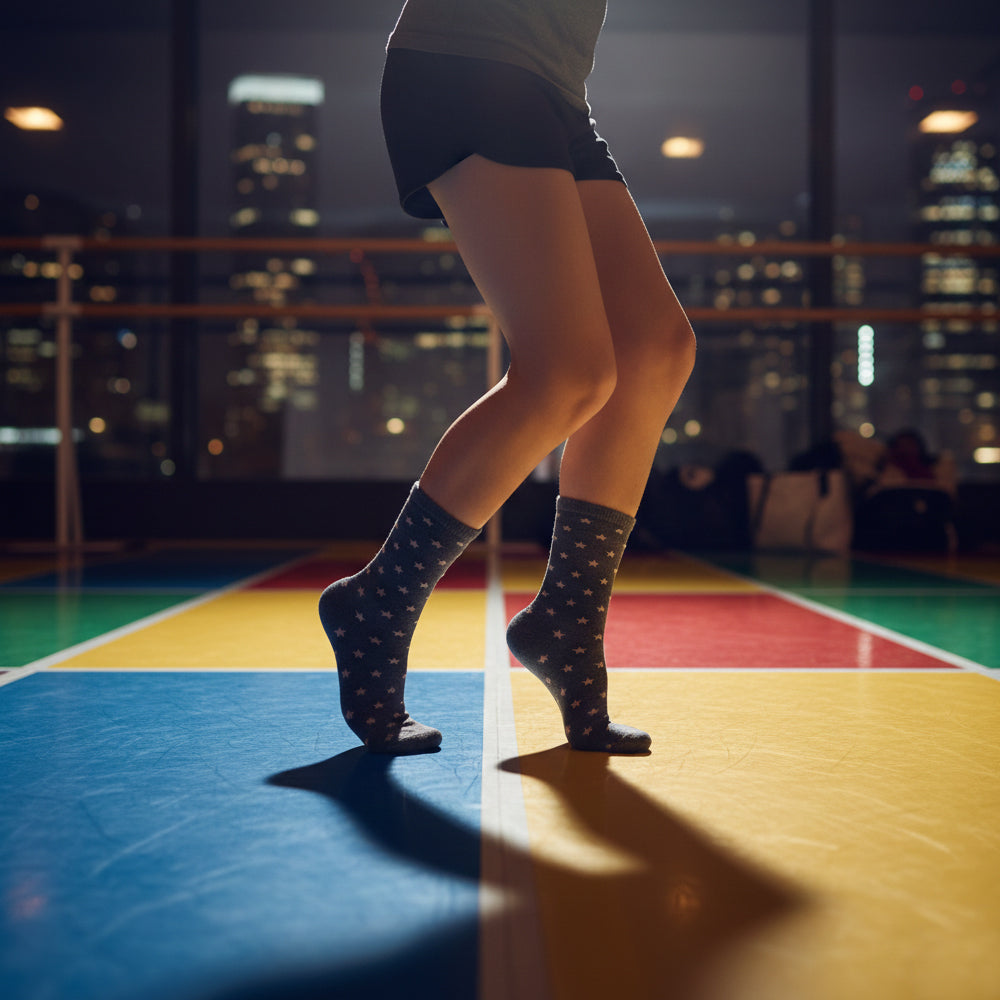 Girls Star Pattern Crew Socks