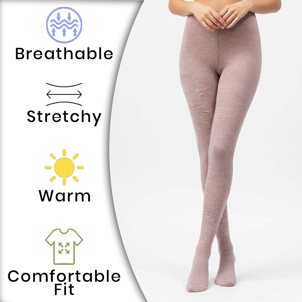Girls Premium Soft Knit Baby Pink Tights (SF)