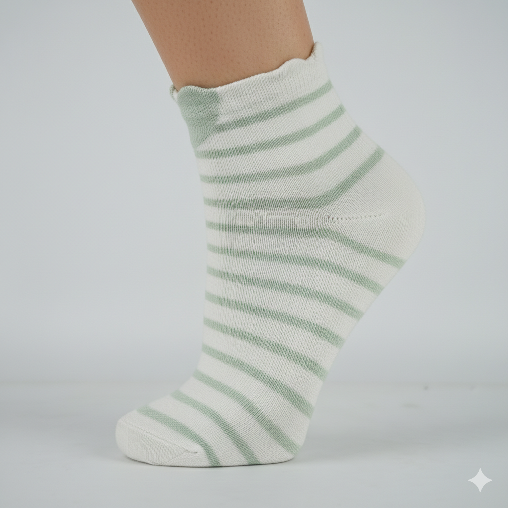 Heart Print Girls Crew Socks