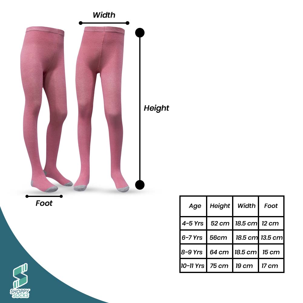 Girls Solid Pink Tights (OT)