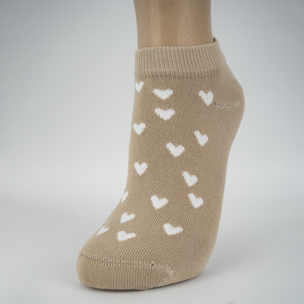 Women Heart Print Ankle Socks