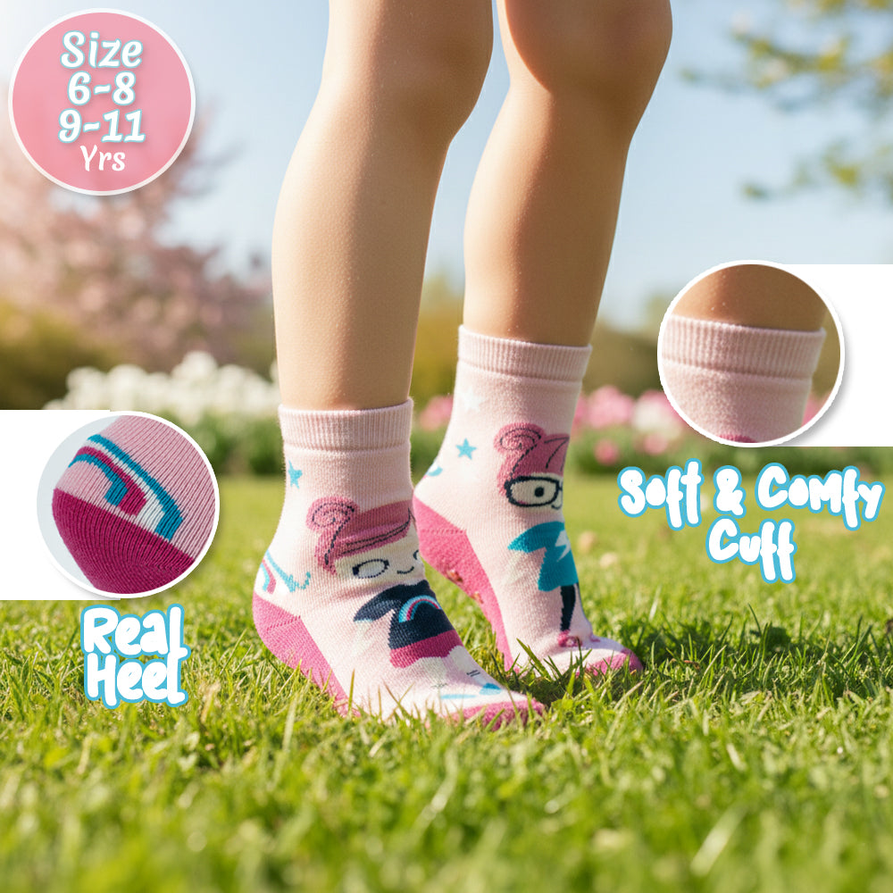 Girl Anti-Slip Doll Crew Socks
