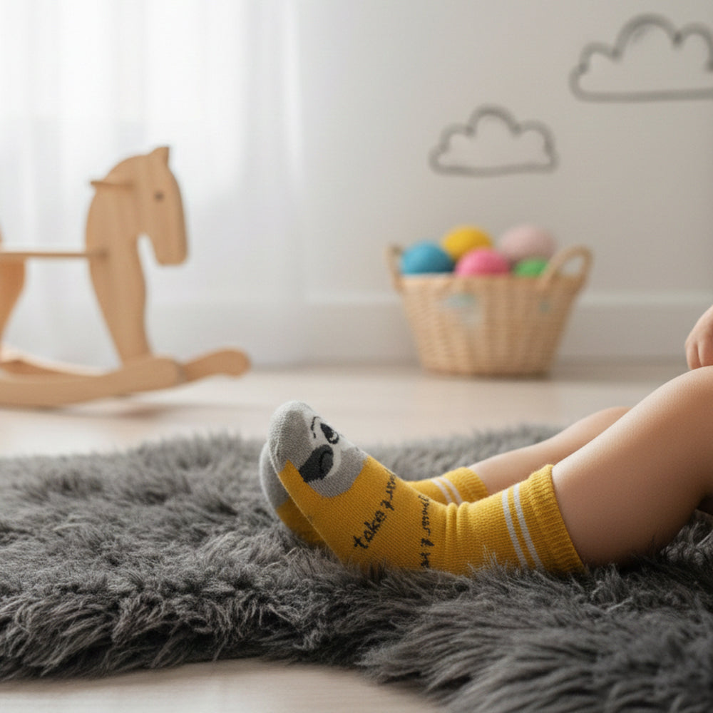 Baby Boys’ Sloth Print Crew Socks