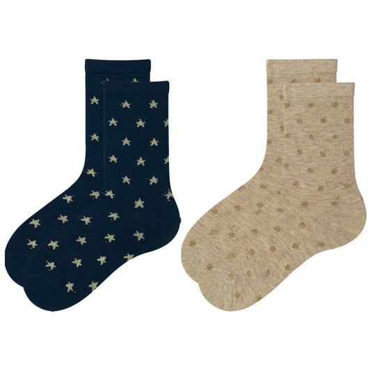 Girls Lurix Star & Polka Dot Socks