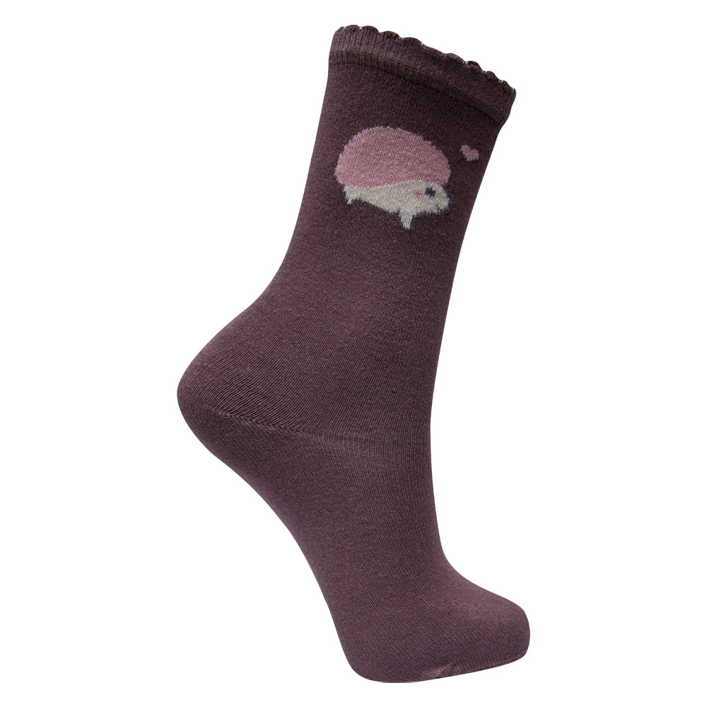 Cute Hedgehog Design Socks for Girls
