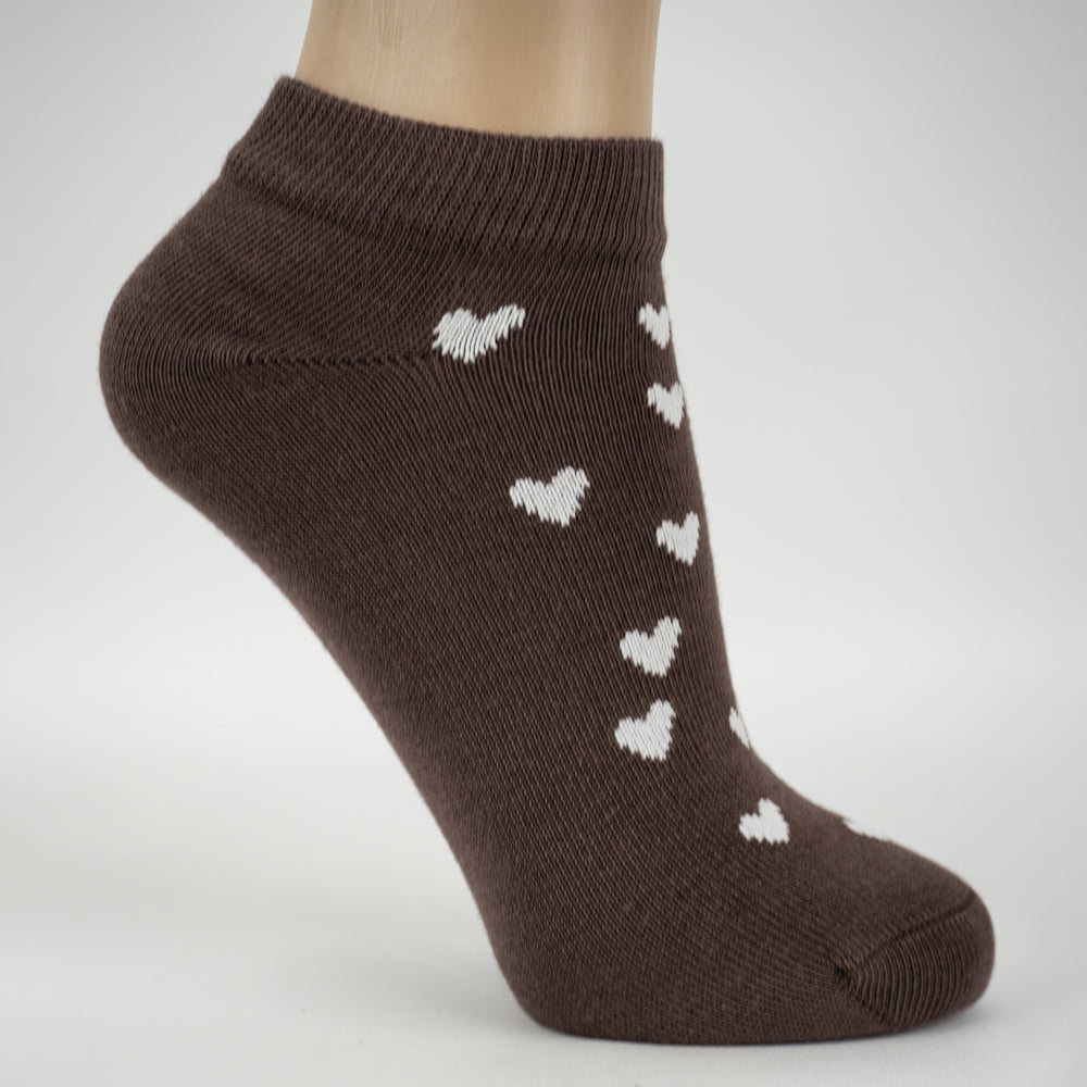 Women Heart Print Ankle Socks