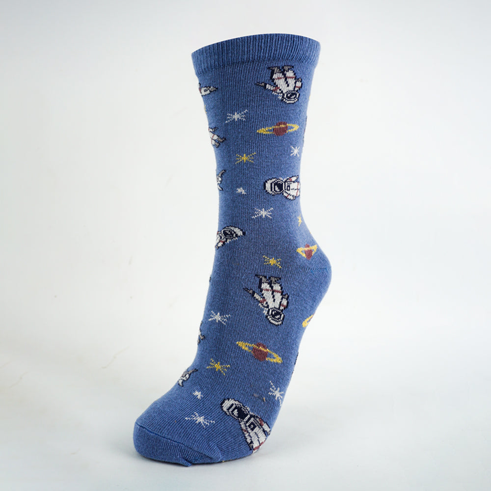 Boys Astronaut Galaxy Crew Socks