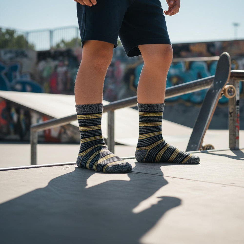 Boys' Striped Crew Socks