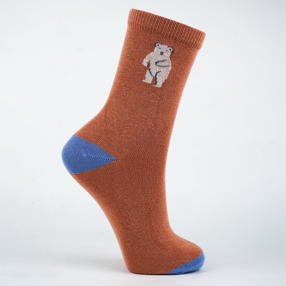 Polar Bear Print Boys Crew Socks