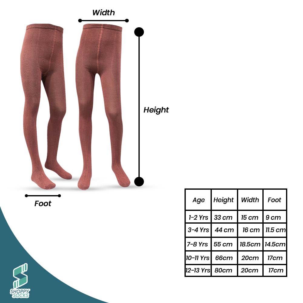 Cozy Premium Knit Texture Coco Brown Girls Tights (SF)
