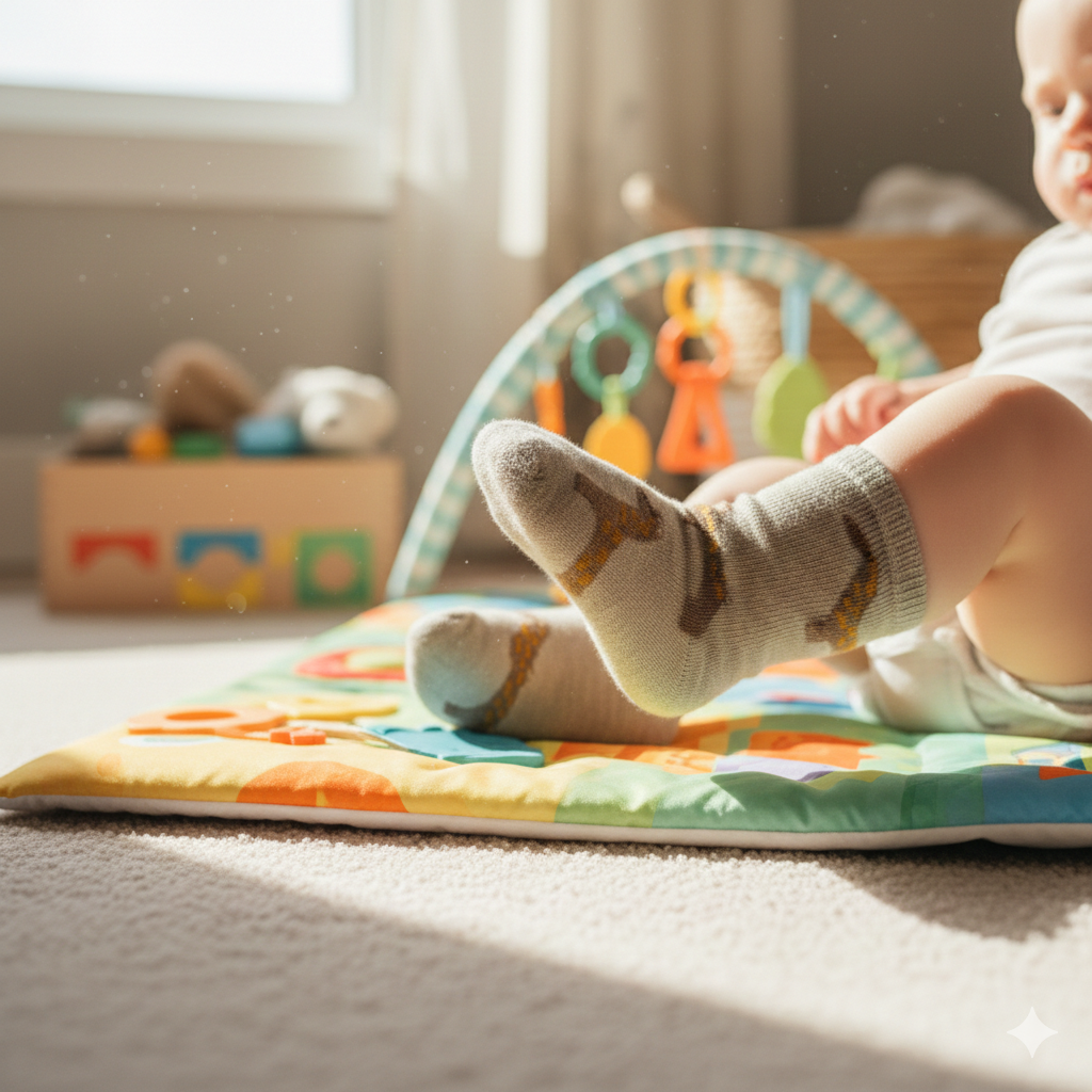 Lama Print Baby Boy Crew Socks