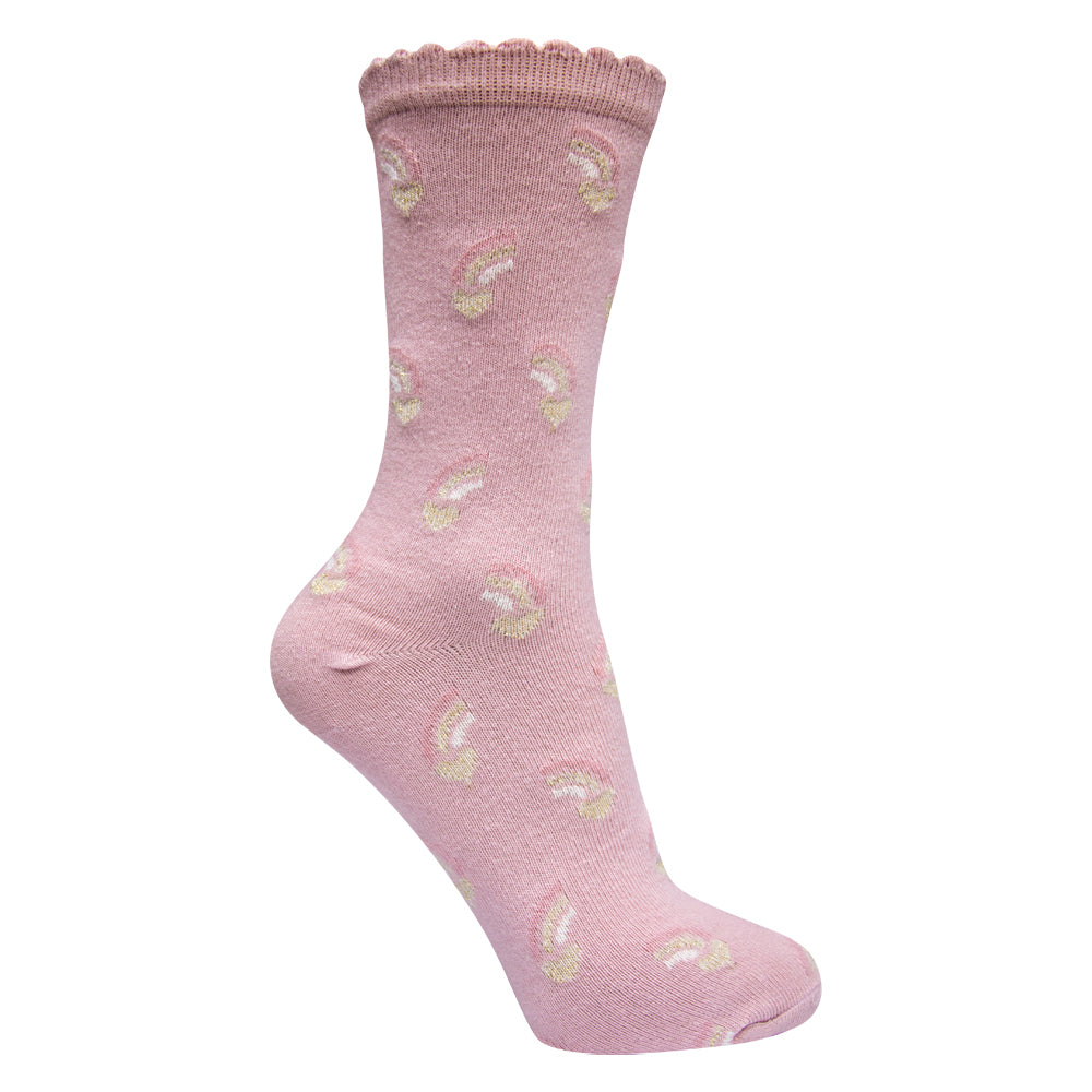 Girls Rainbow Print Crew Socks