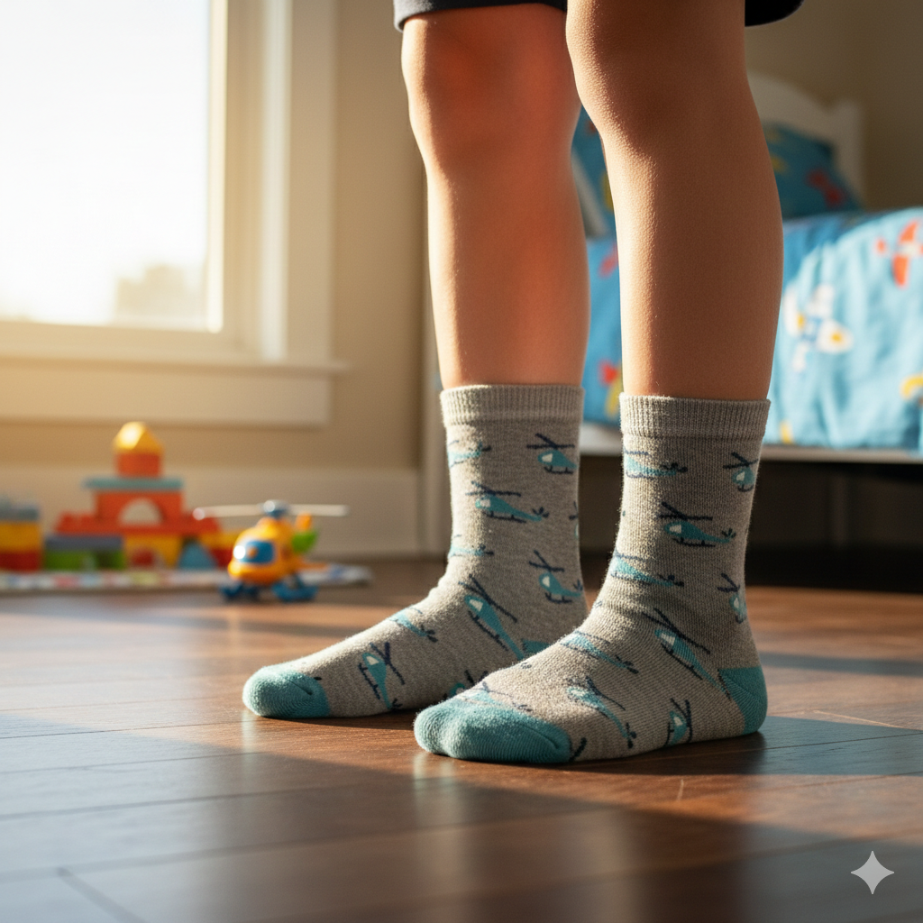 Little Helicopter Crew Boys Socks