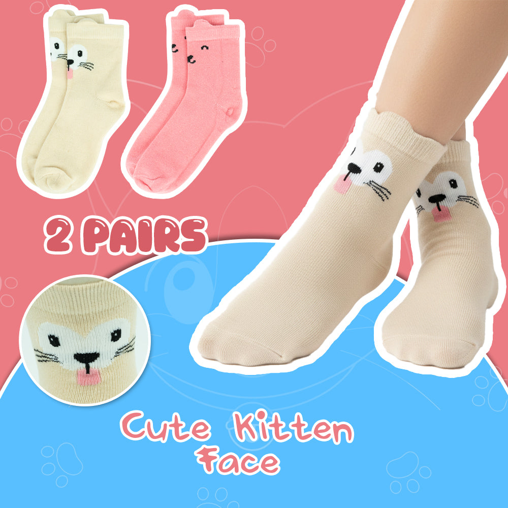 Kitten face Socks for Girl