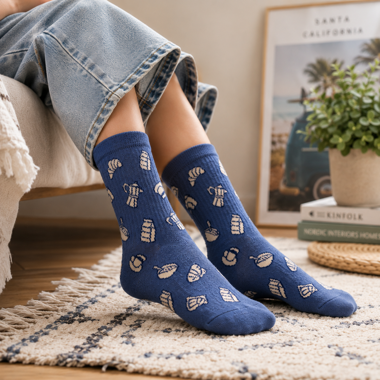Boys Croissant Novelty Crew Sock