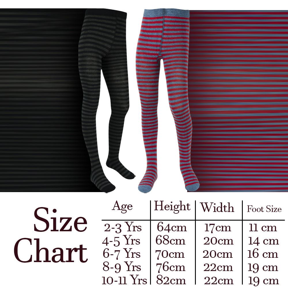 Girls Striped Cotton-Rich Tights