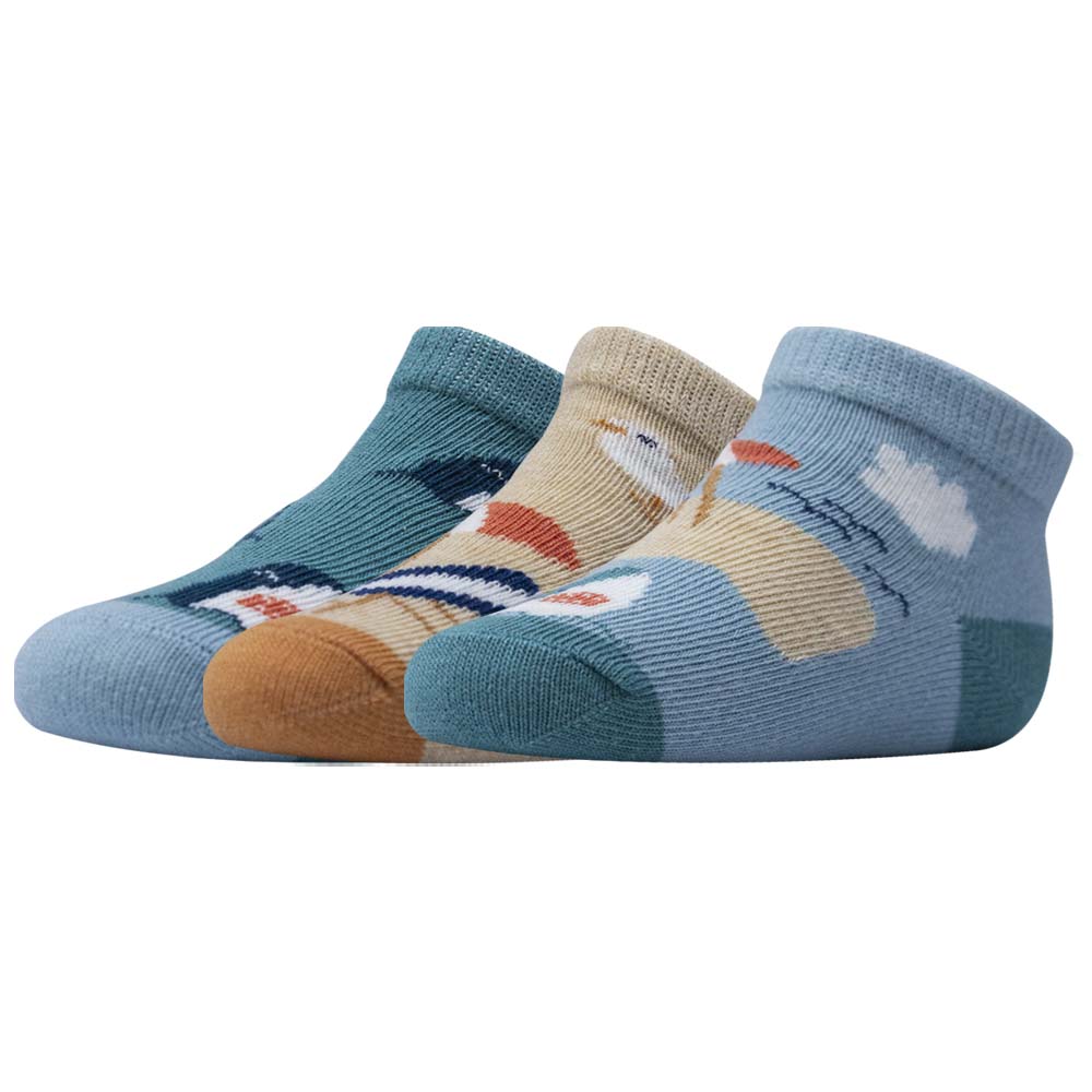 Baby Boy Beach Vibe & Shark Print Socks