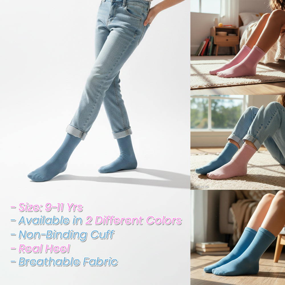 Girls' Comfort Crew Socks