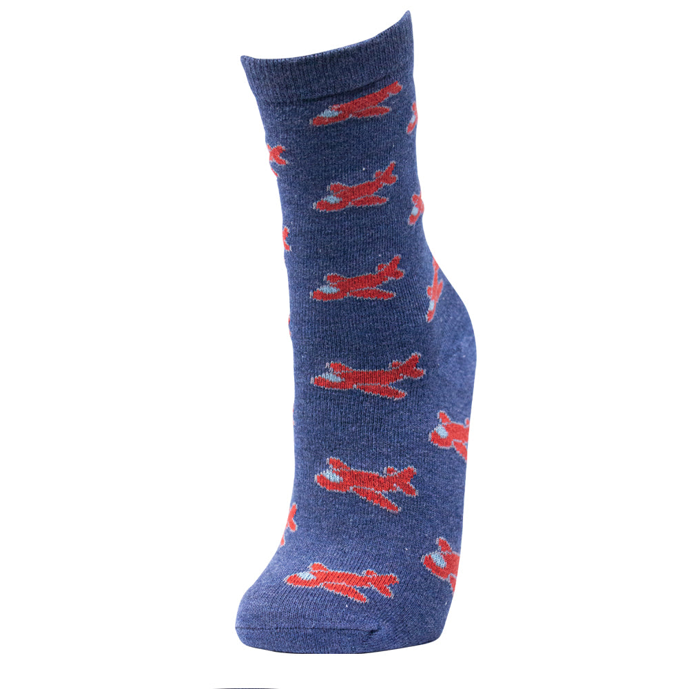 Pack of 2 - Boys Tractor & Airplane Fun Socks
