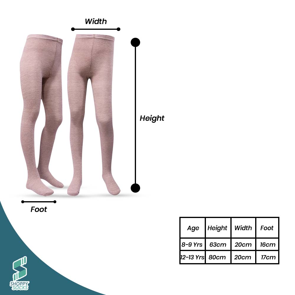 Girls Premium Soft Knit Baby Pink Tights (SF)