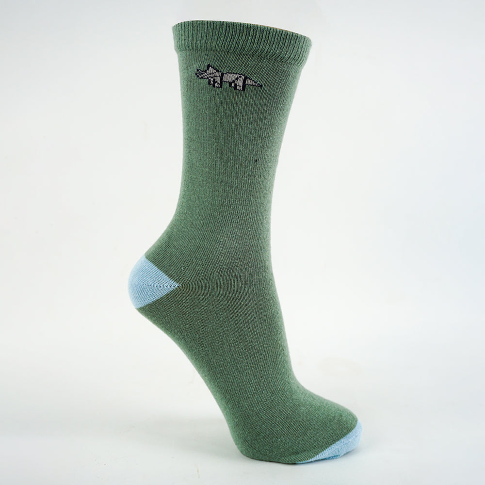 Boys Dino Print Crew Socks