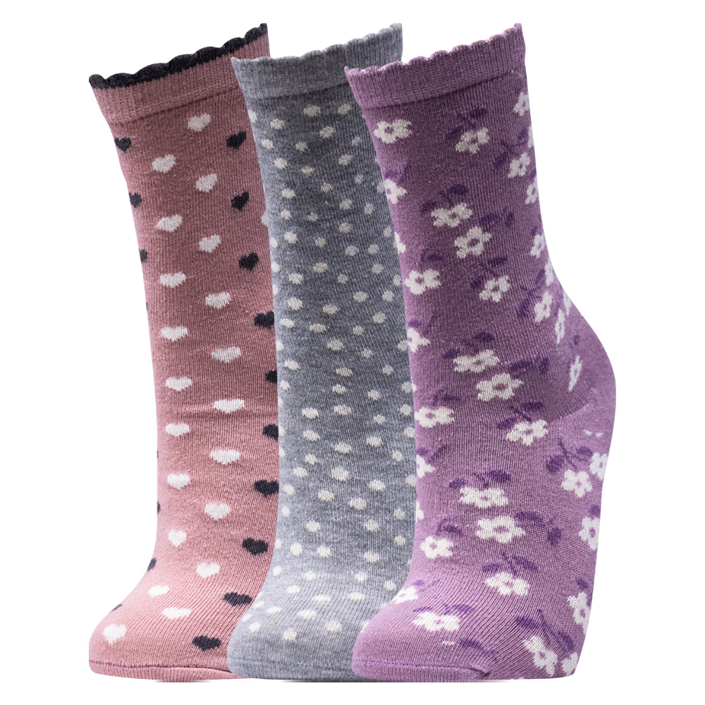 Pack of 3 -  Girls Crew Socks