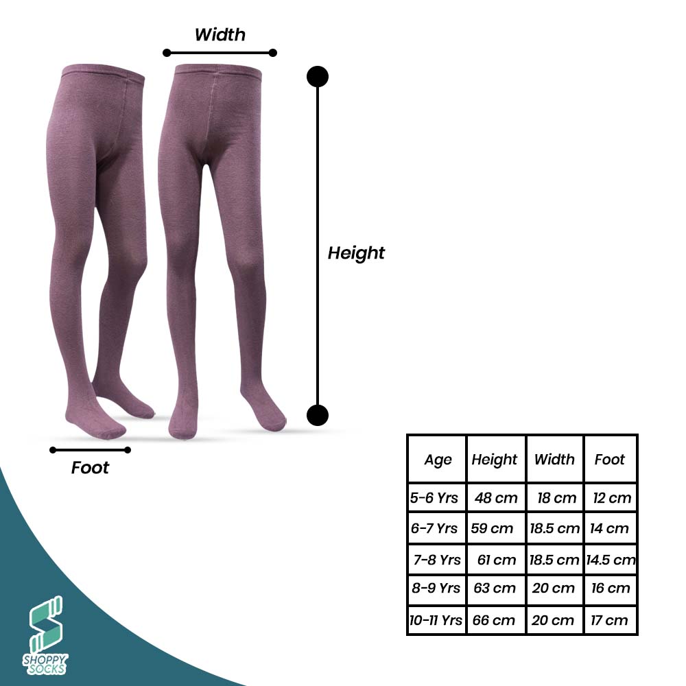 Cozy Knit Texture Premium Purple Girls Tights (SF)