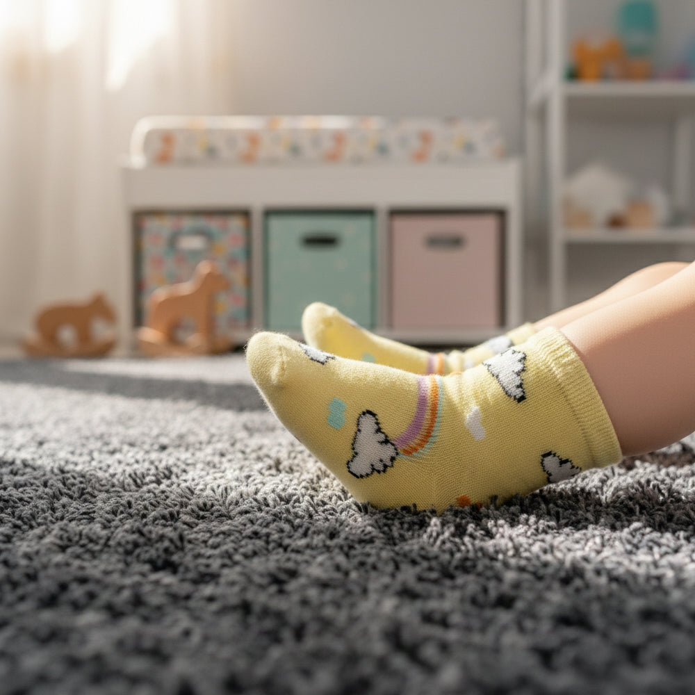 Premium Rainbow & Cloud Infant Socks