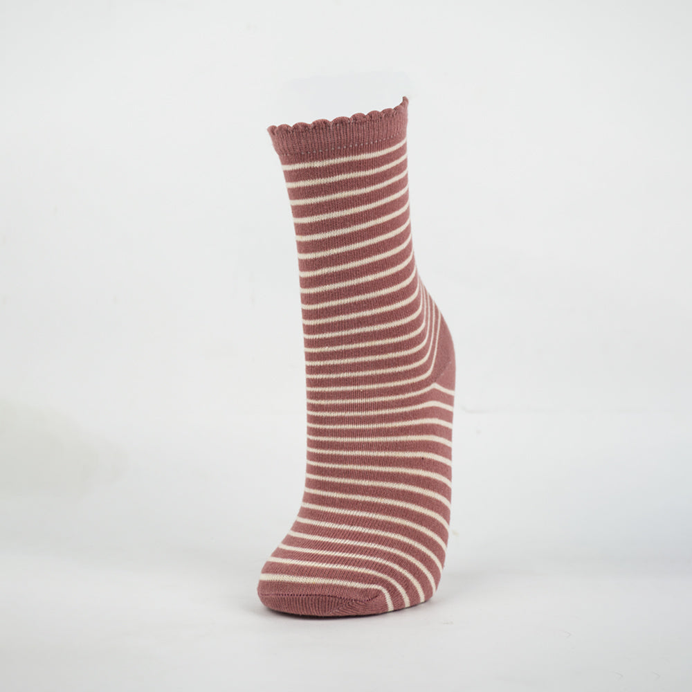 Girls Classic Striped Crew Socks